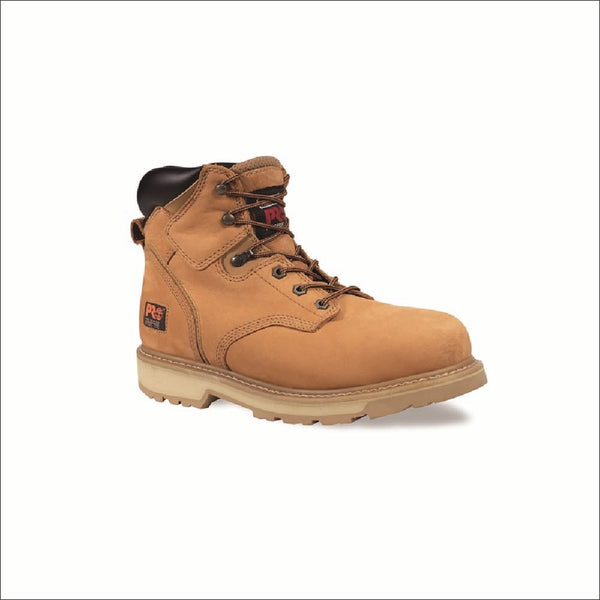Timberland PitBoss 6” Steel Toe Safety Work Boots - Wheat Nubuck